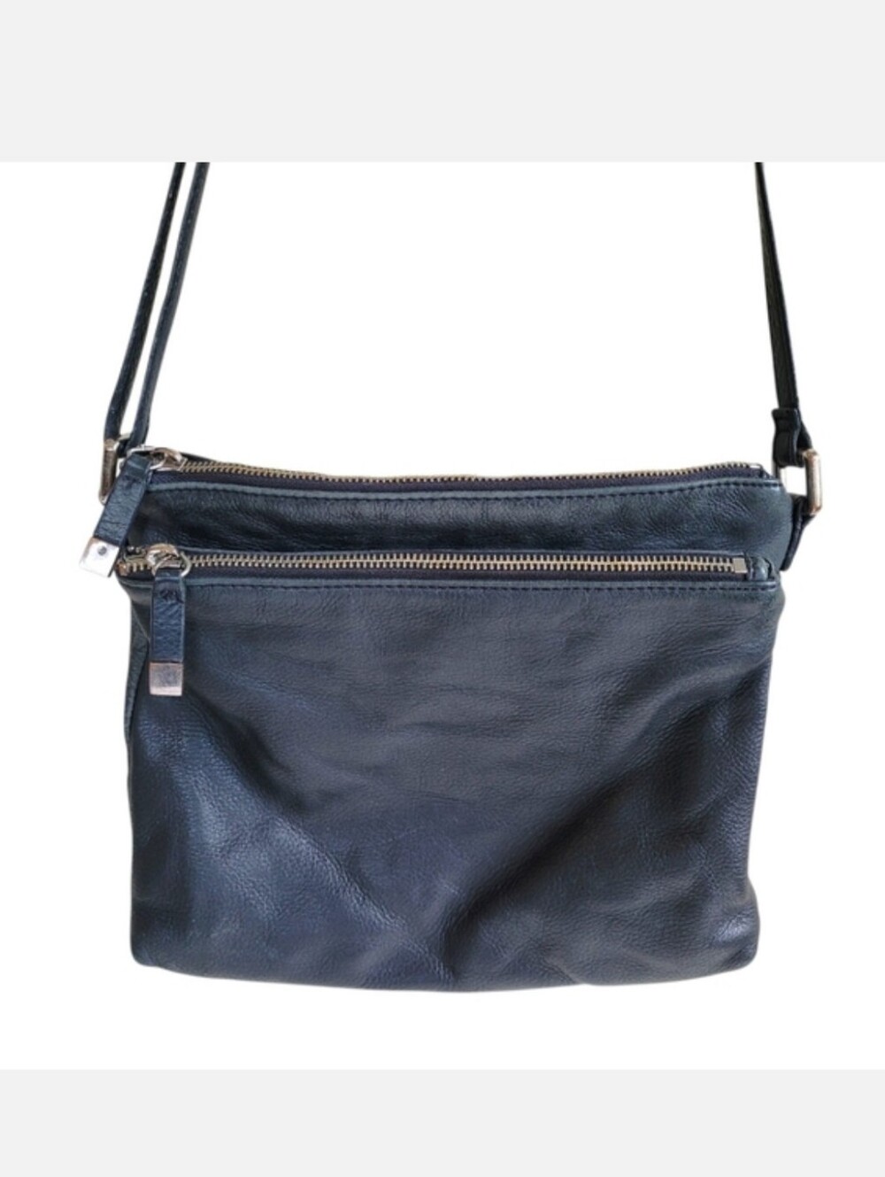 Margot Leather Crossbody Bag Black Medium